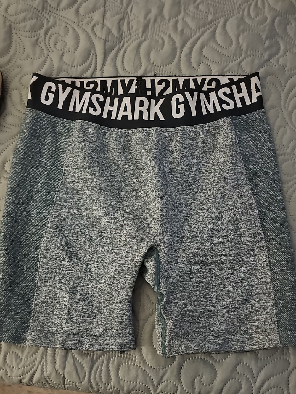 Gymshark Flex Teal Heather Seamless Training Bike Shorts